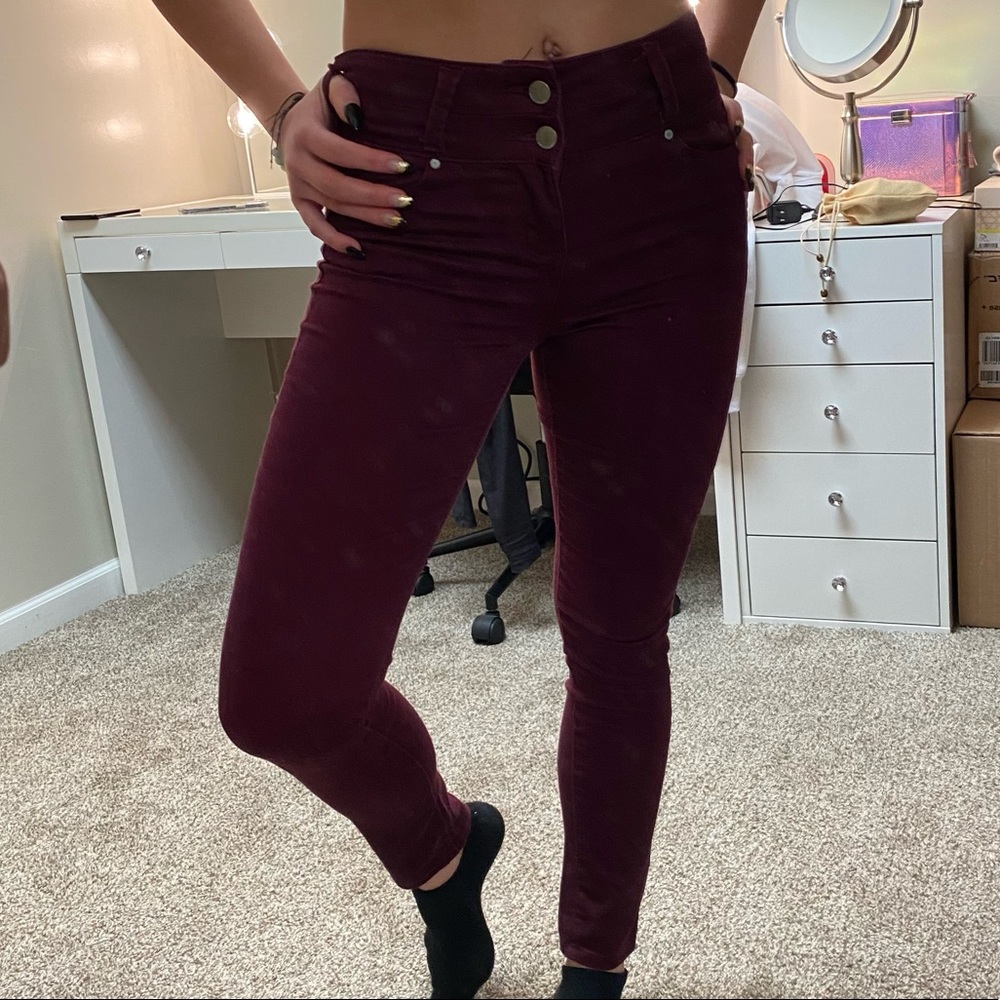 Burgundy Jeans